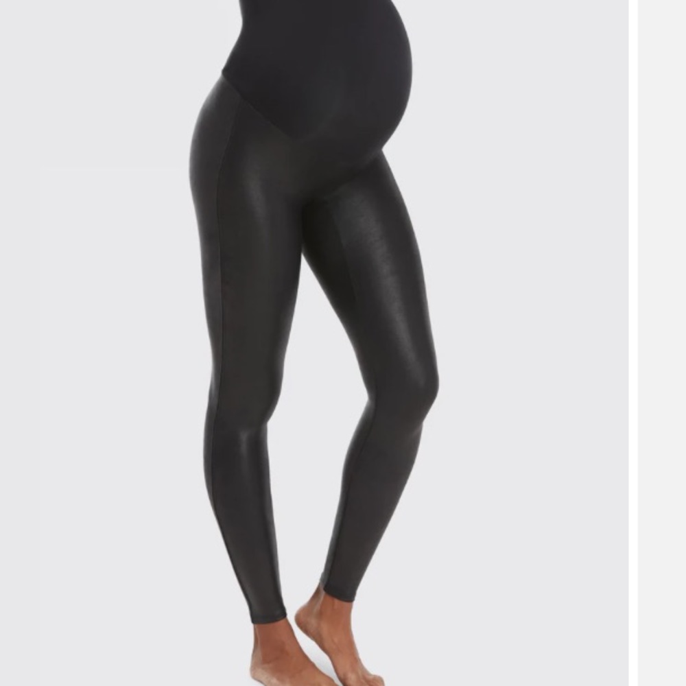 SPANX Faux Leather Maternity Leggings